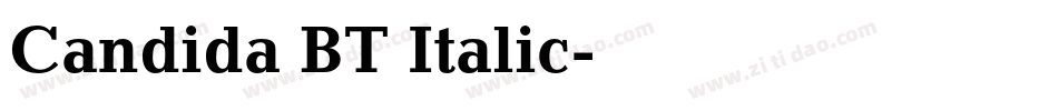 Candida BT Italic字体转换